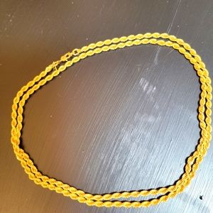 Vintage Monet 30" Rope Necklace in Gold